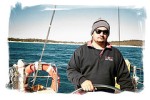 Trent sailing in southern ocean